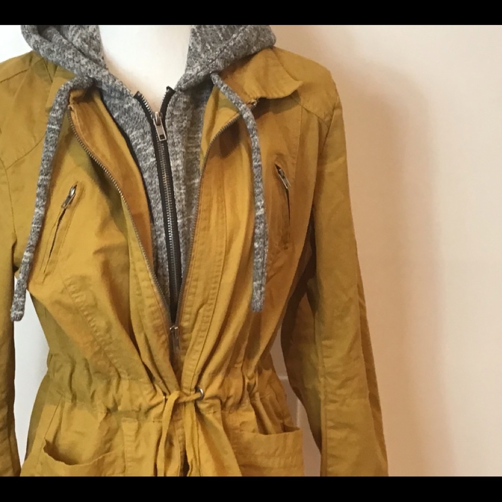 2SABLE MILITARY ANORAK MUSTARD HOODIE JACKET LG - Picture 3 of 15